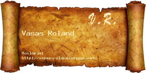 Vasas Roland névjegykártya