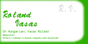 roland vasas business card